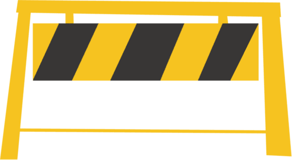 A型バリケードのイラスト