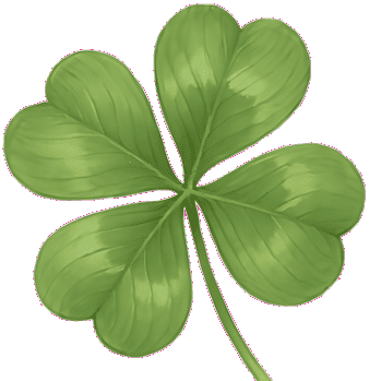 四葉のクローバーのイラスト