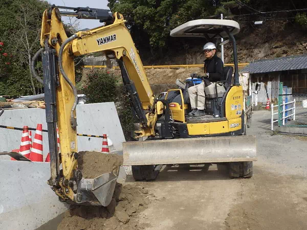 岩国市で擁壁工事を行うヨネモト興産の米本代表