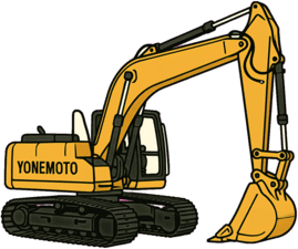 油圧ショベルのイラスト